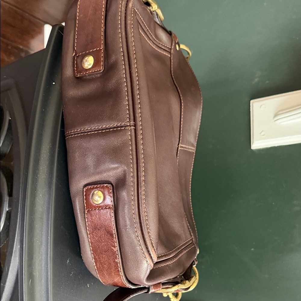 Coach Zoe Leather Shoulder Hobo Bag - Brown June 2009 - Picture 14 of 15